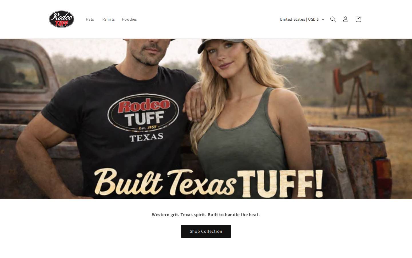 rodeotuff.com homepage screenshot