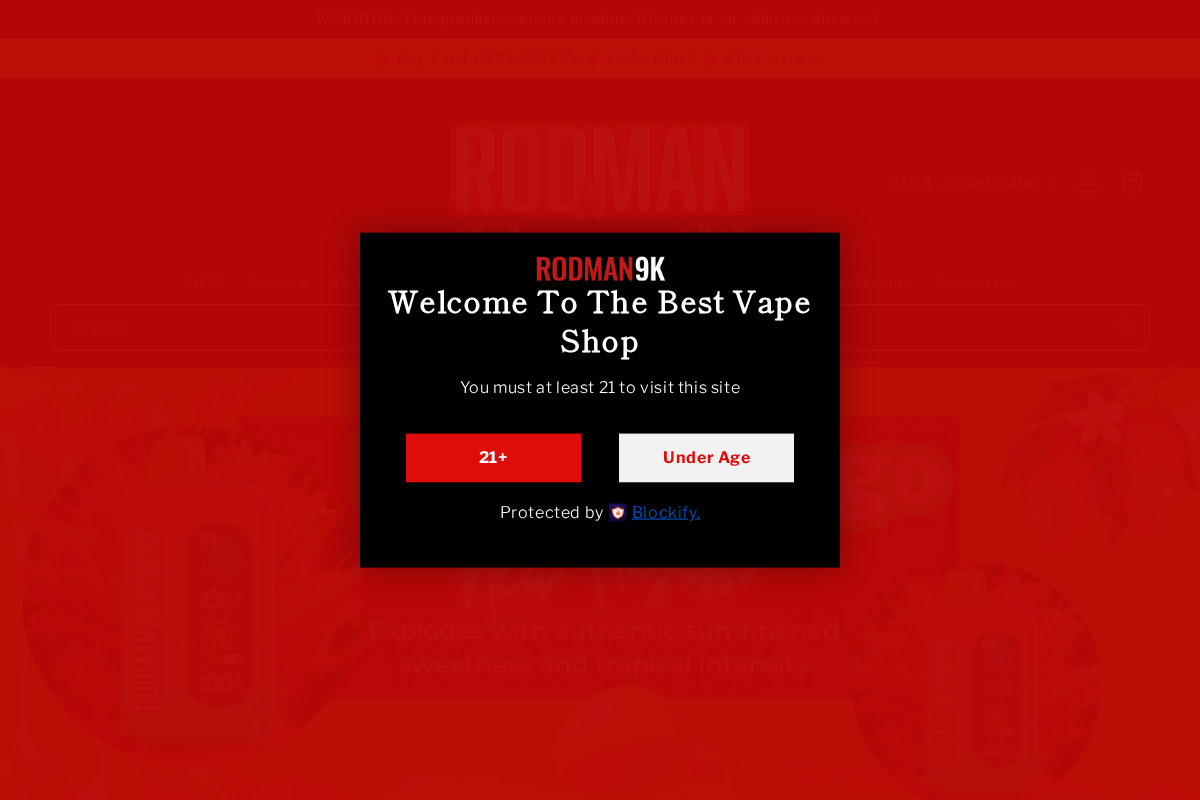 Rodman9k homepage screenshot
