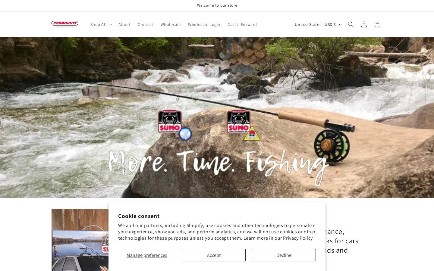 rodmounts.com homepage screenshot