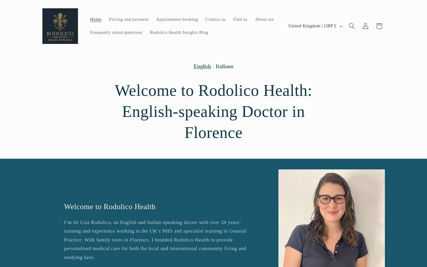 rodolicohealth.com homepage screenshot