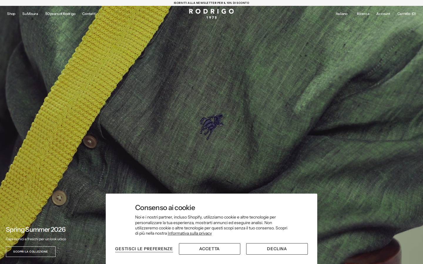 Rodrigo homepage screenshot