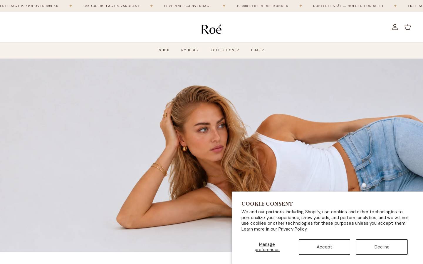 Roé homepage screenshot