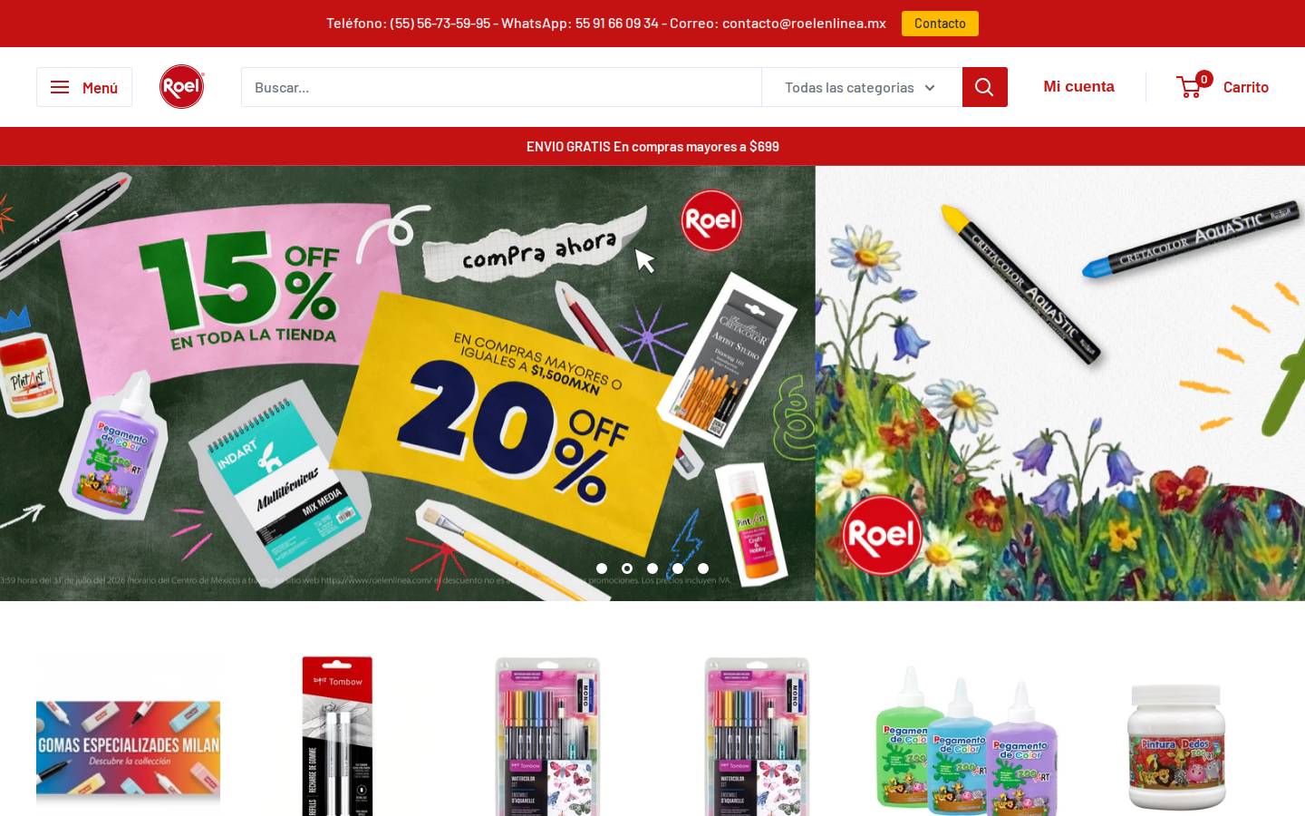 roelenlinea.com homepage screenshot