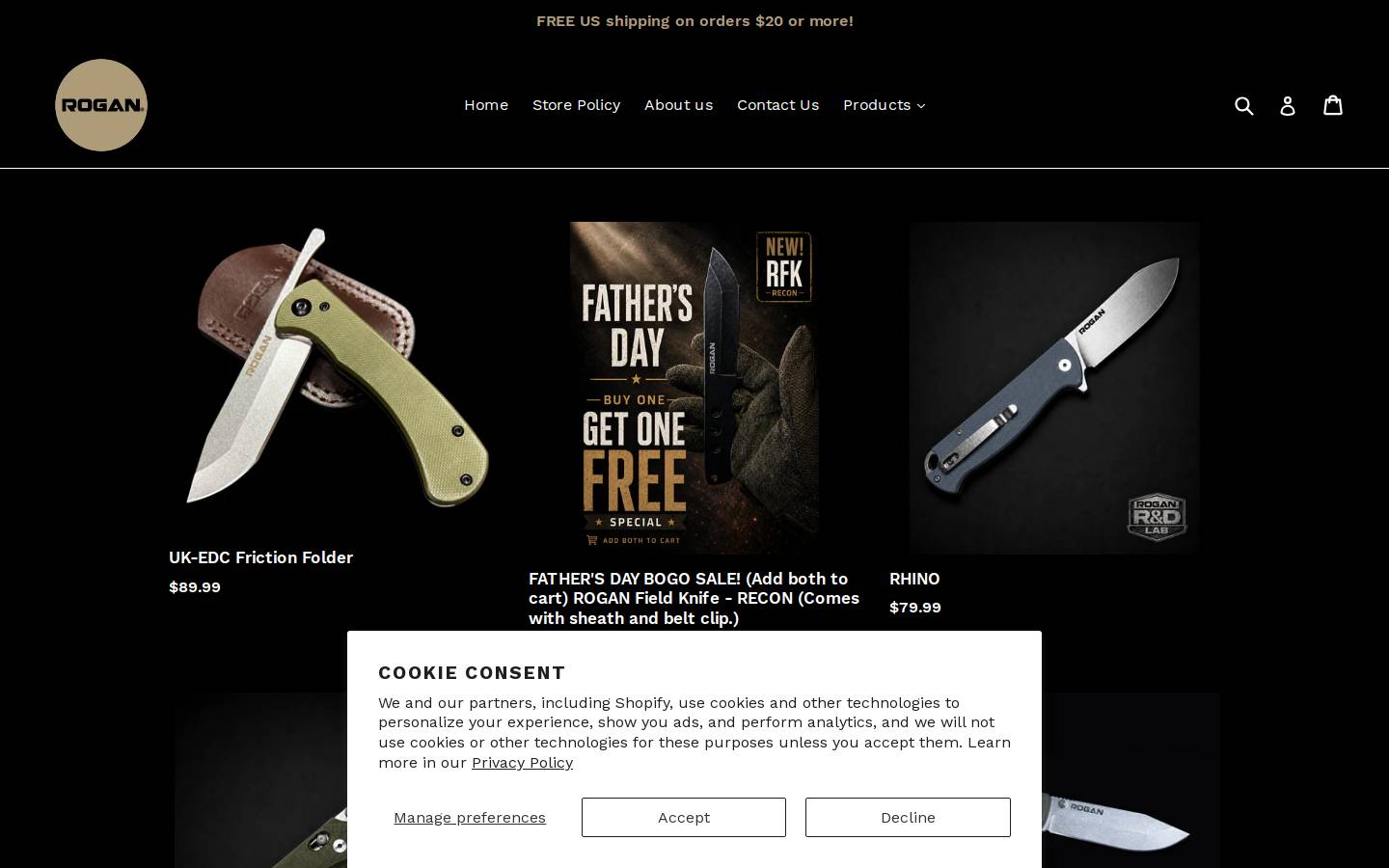 roganprybars.com homepage screenshot