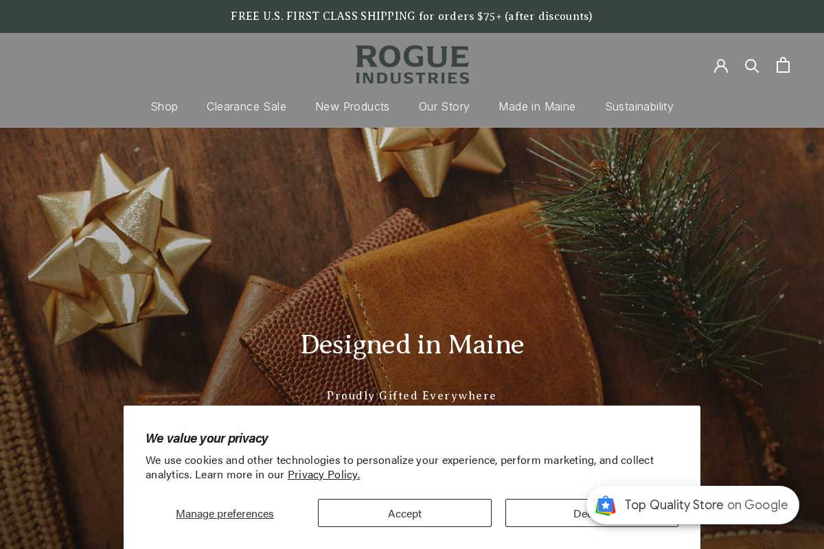 rogue-industries.com homepage screenshot