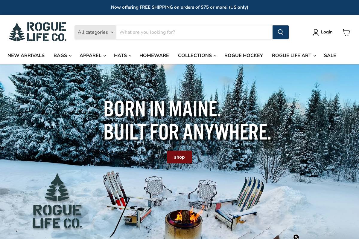 roguelifemaine.com homepage screenshot