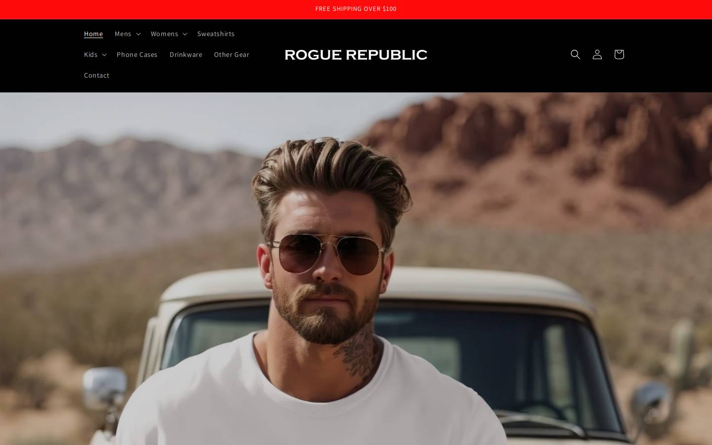 roguerepublicapparel.com homepage screenshot