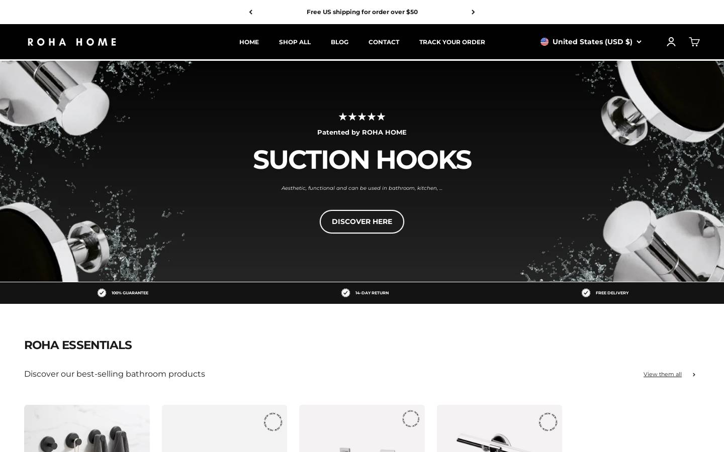 rohahome.com homepage screenshot