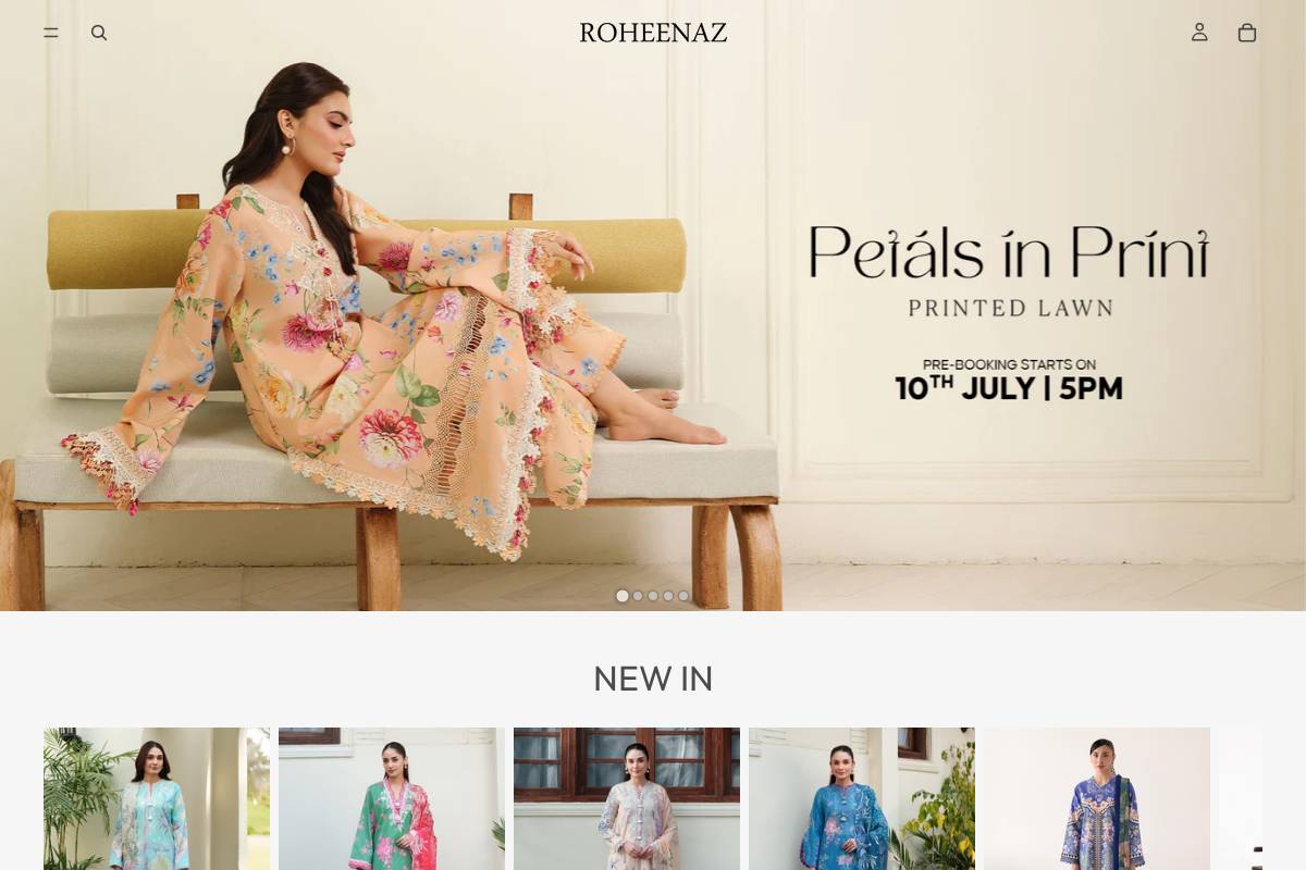 roheenaz.com homepage screenshot