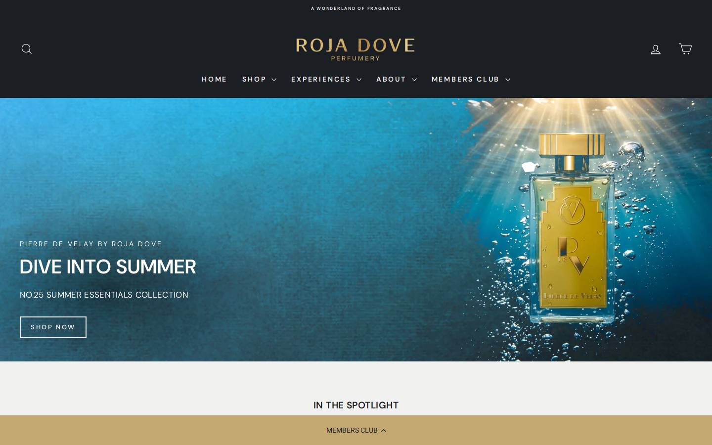 Rojadovehauteparfumerie homepage screenshot