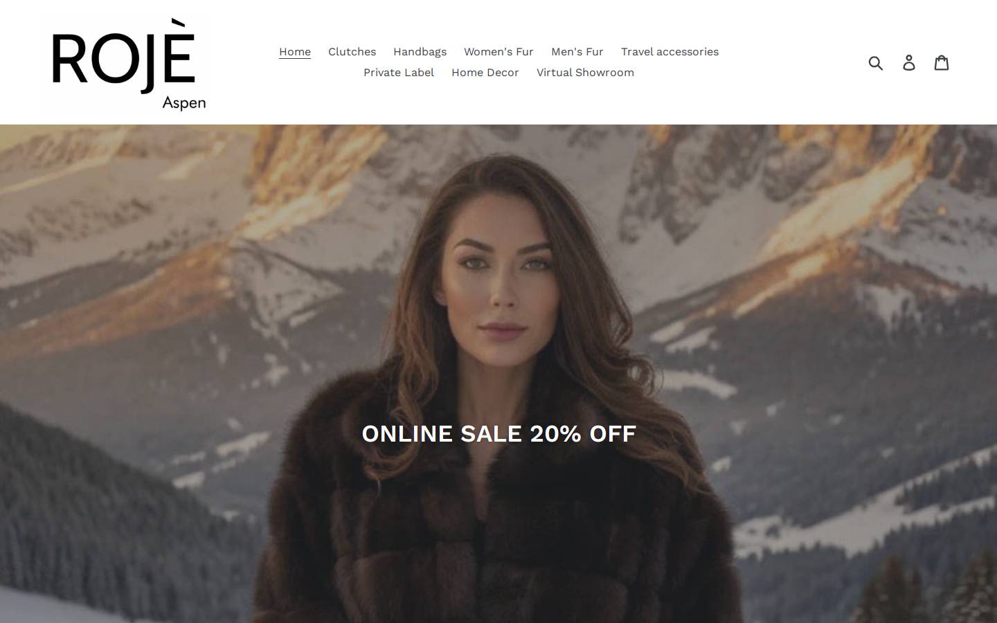 rojeaspen.com homepage screenshot