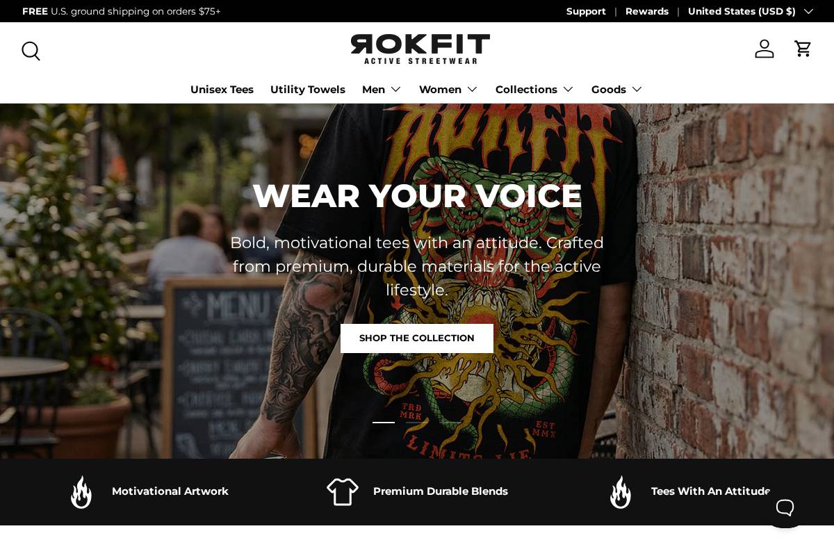 rokfit.com homepage screenshot