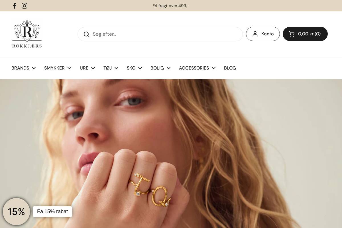 Rokkjaers homepage screenshot