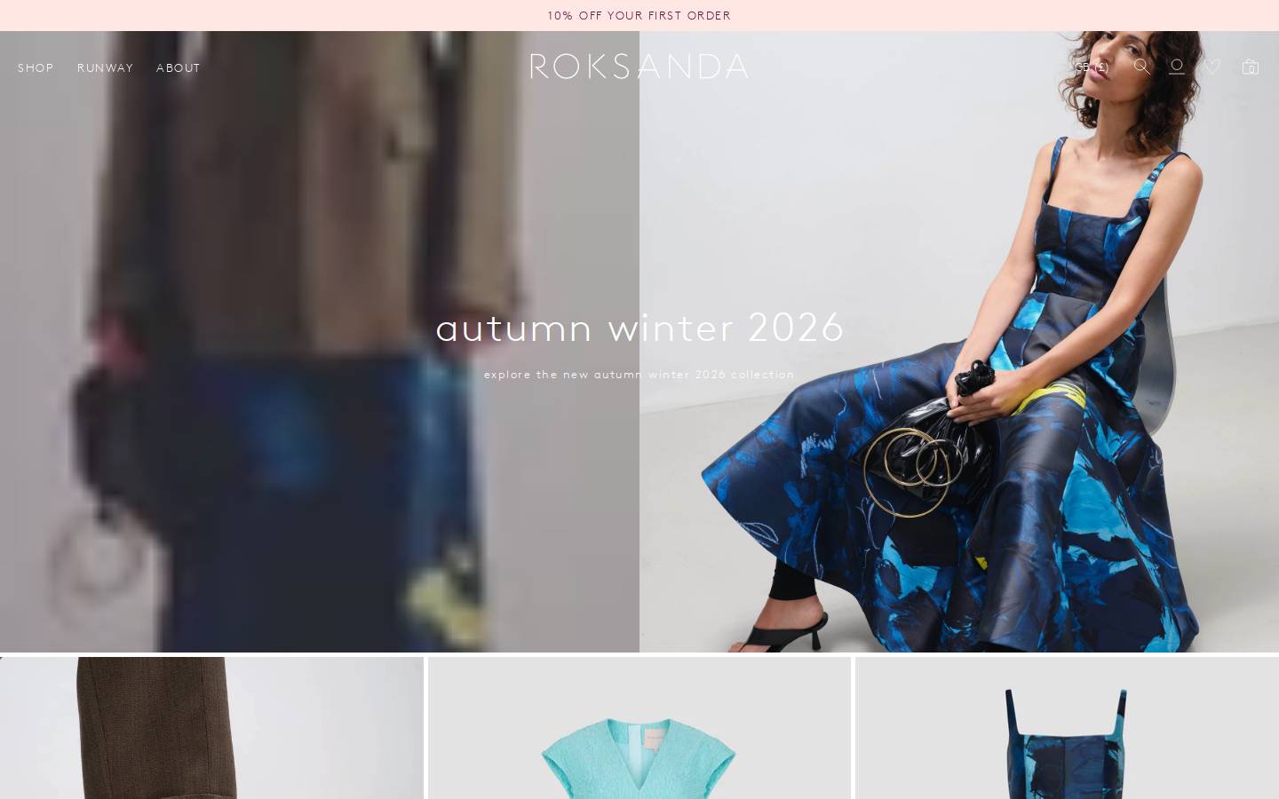 roksanda.com homepage screenshot