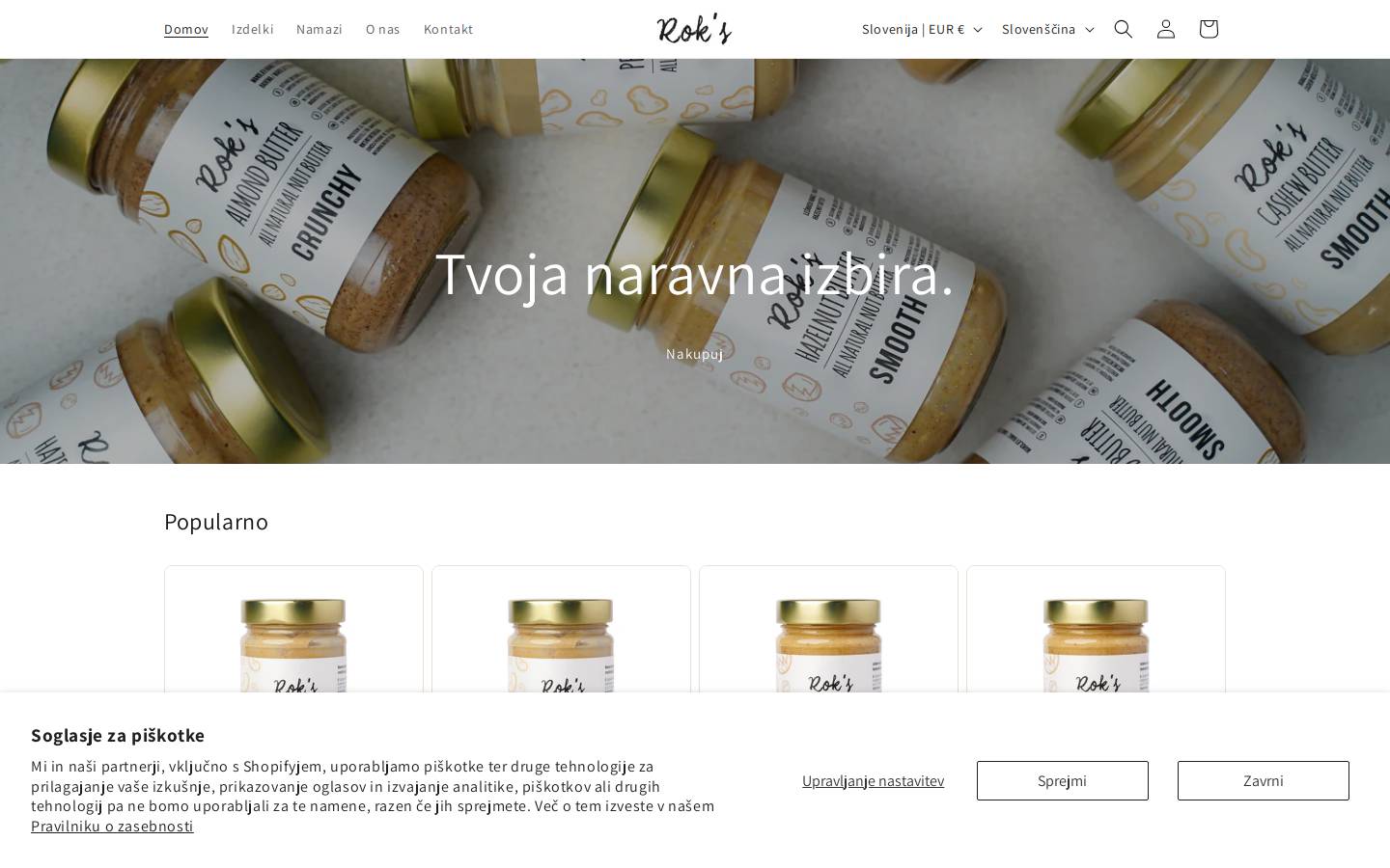 roksnutbutter.com homepage screenshot