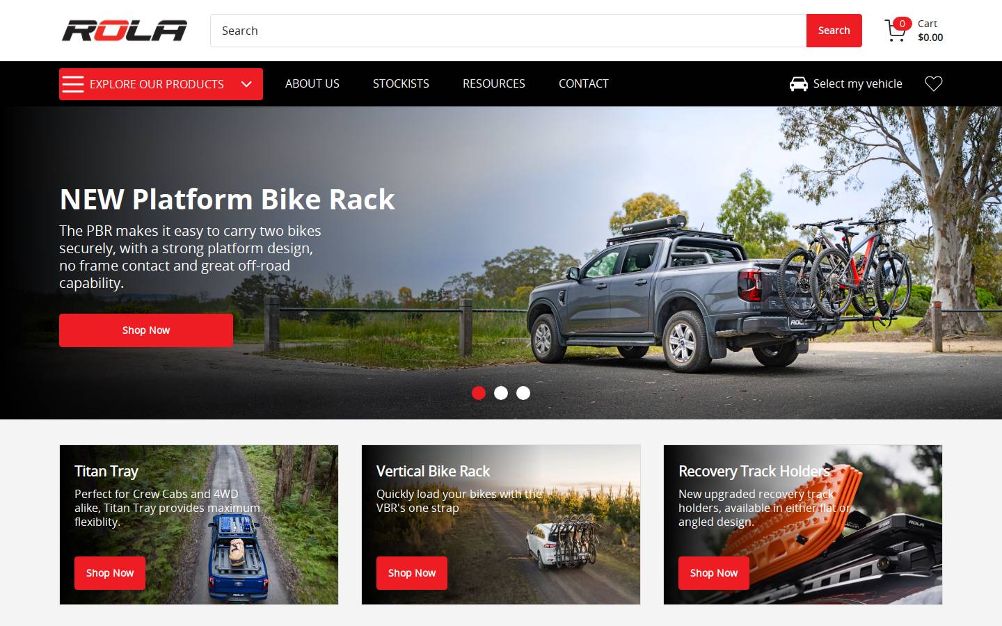 rola.com.au homepage screenshot