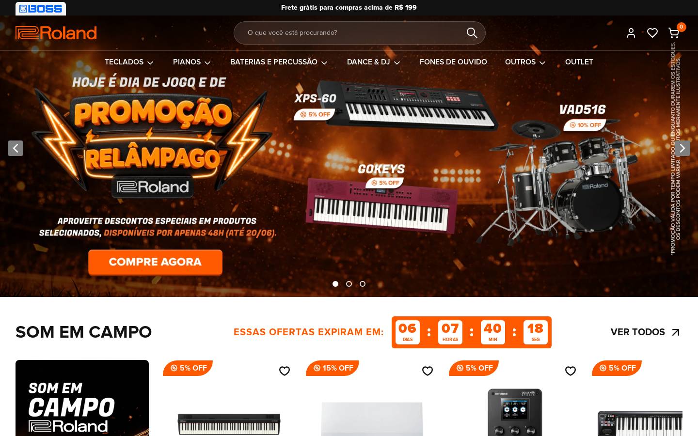 Roland homepage screenshot