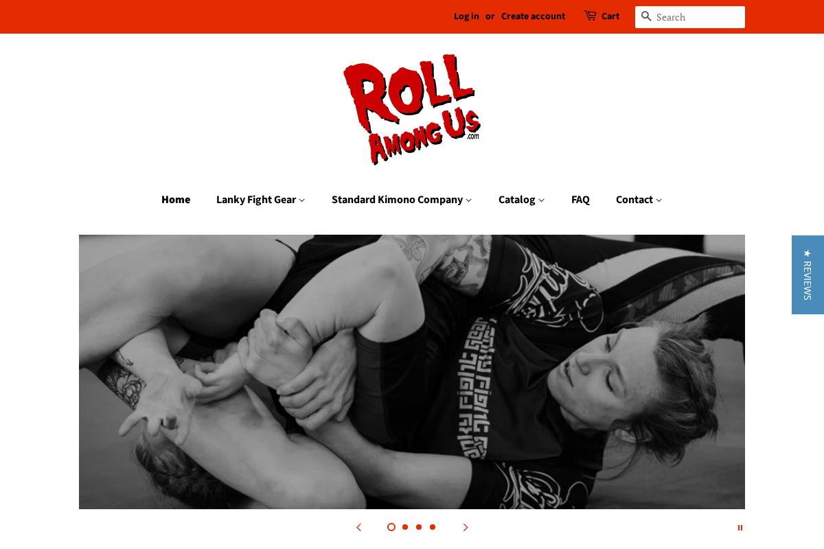 RollAmongUs.com homepage screenshot