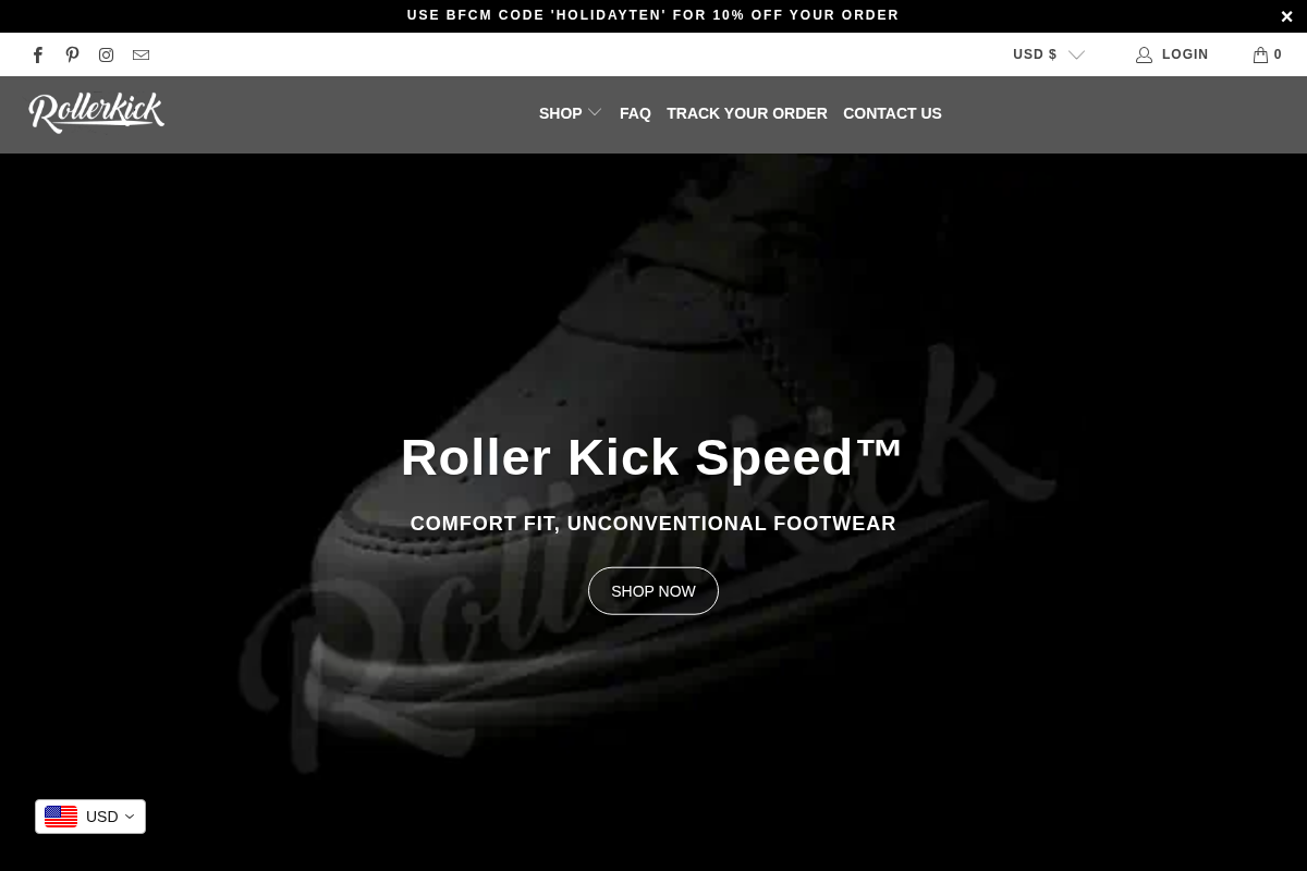 rollerkick.com homepage screenshot