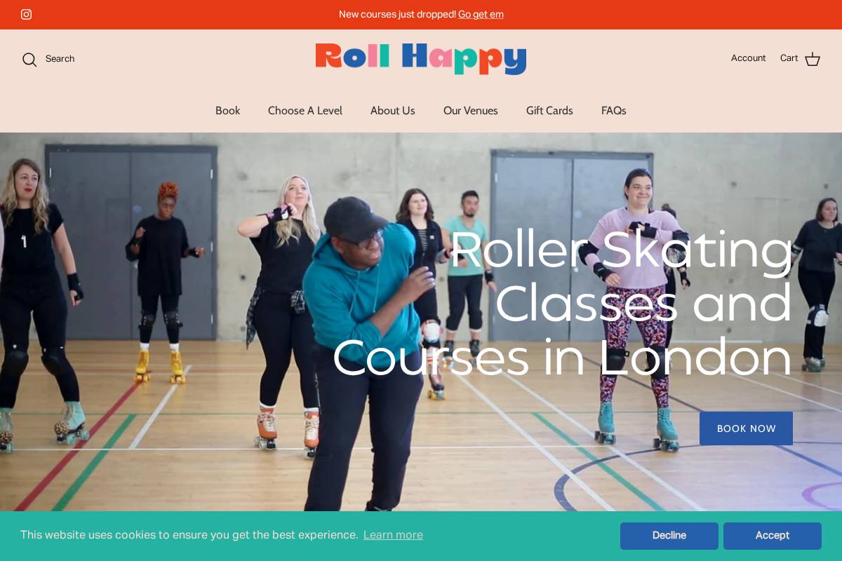 rollhappy.co.uk homepage screenshot