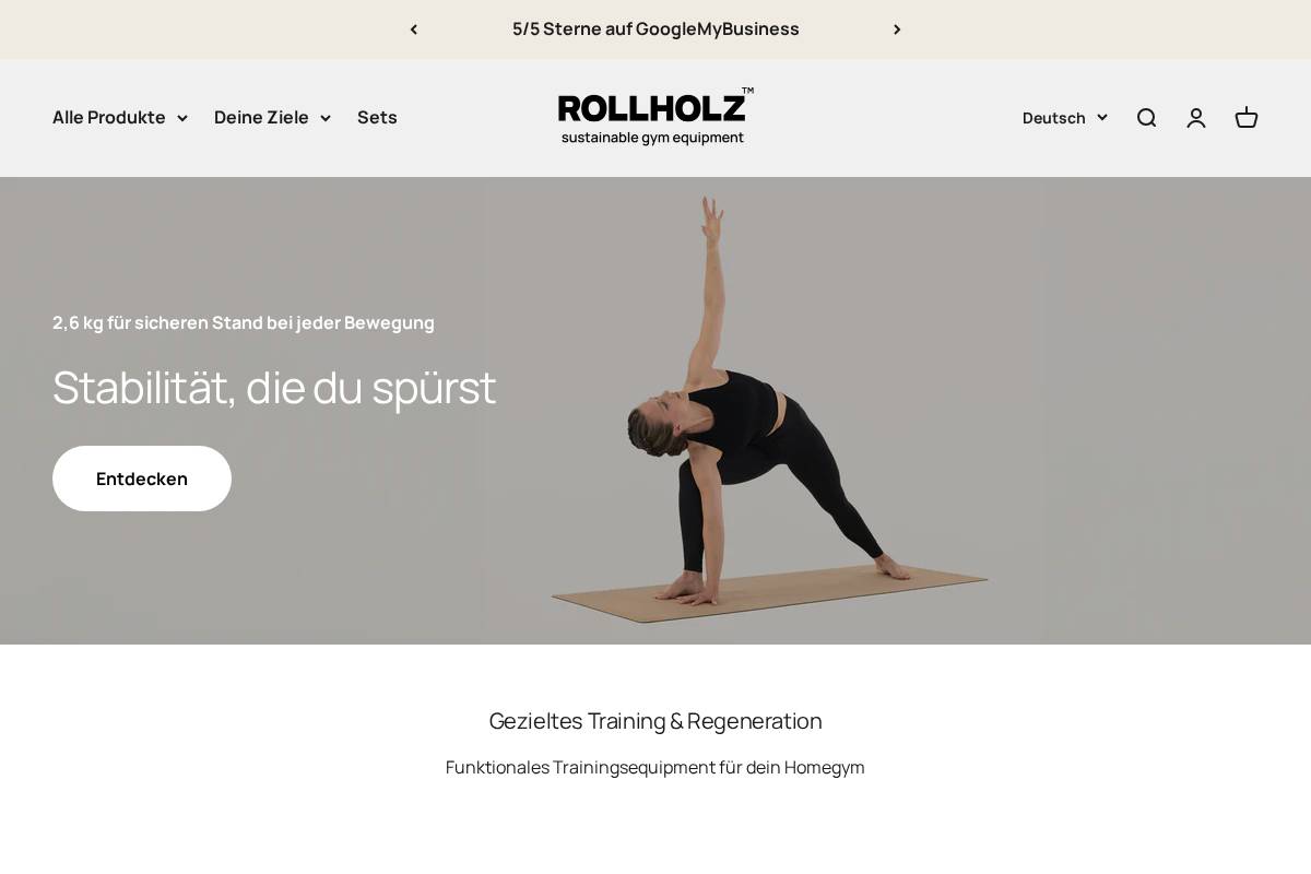 rollholz.com homepage screenshot