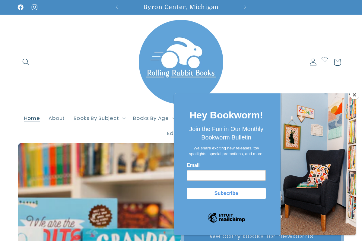 Rolling Rabbit Books homepage screenshot