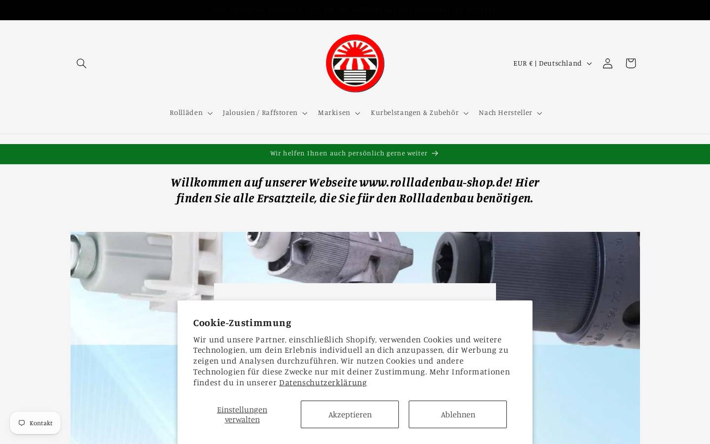 rollladenbau-shop.de homepage screenshot