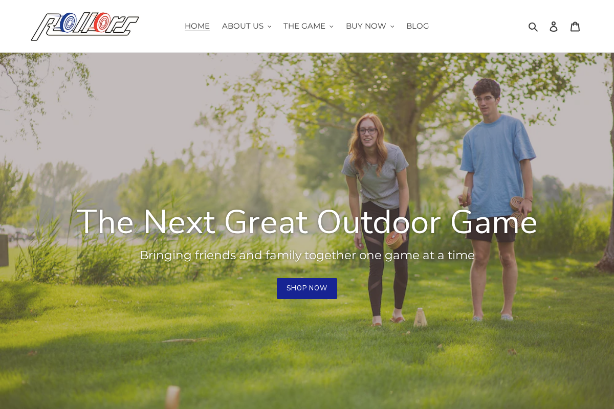 Rollors Outdoor Yard Game homepage screenshot