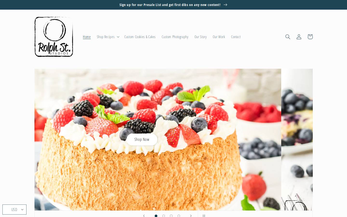 rolphstreetstudios.com homepage screenshot