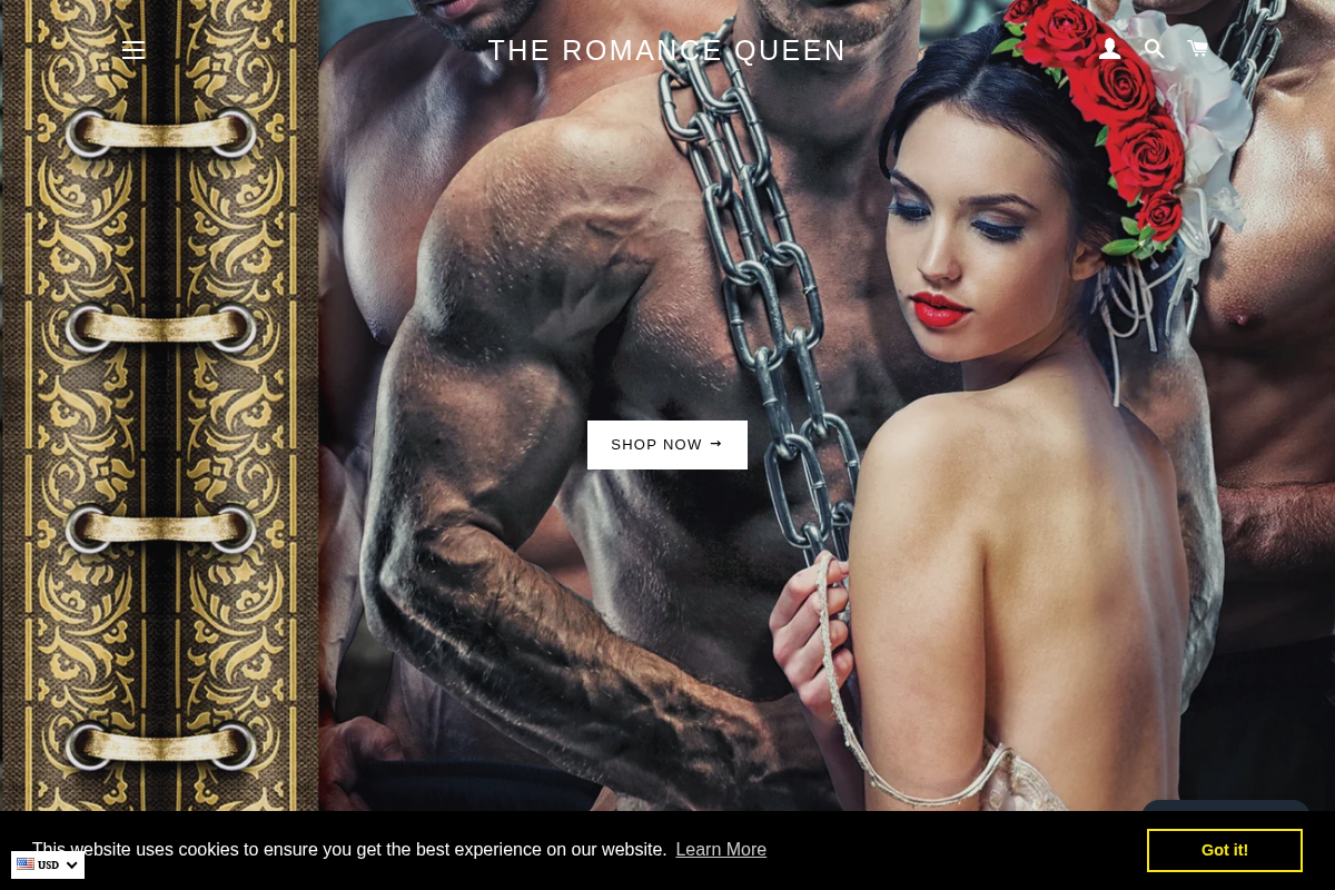 The Romance Queen homepage screenshot