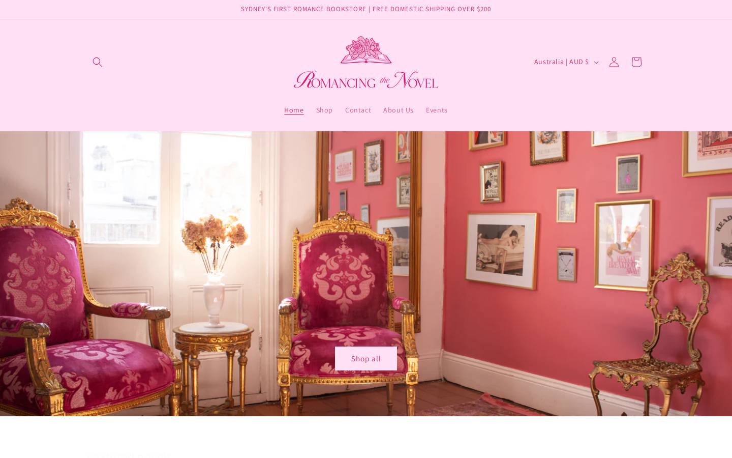 romancingthenovel.com homepage screenshot