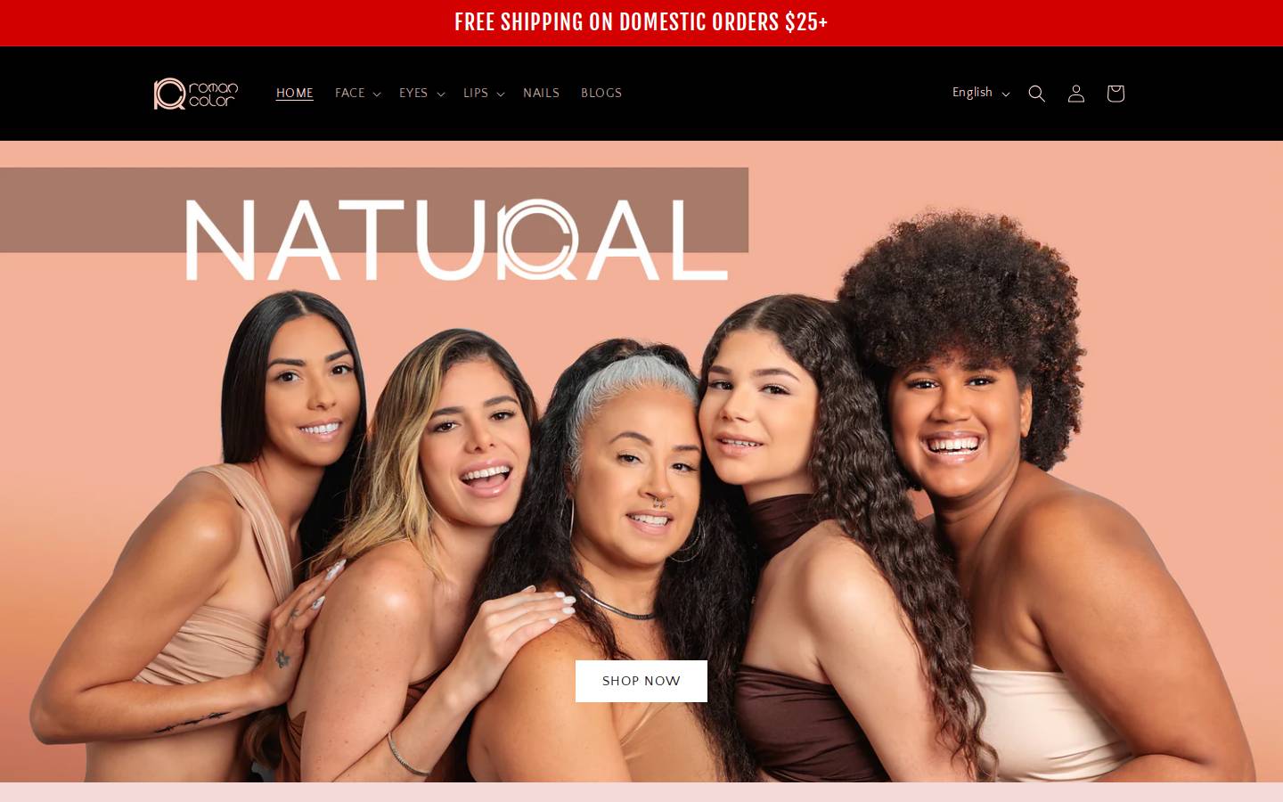 romancolorcosmetics.com homepage screenshot