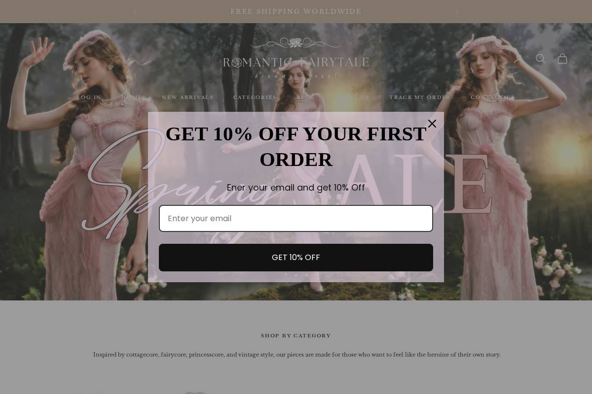 romantic-fairytale.com homepage screenshot