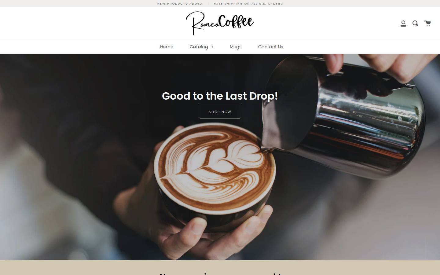 romeocoffee.com homepage screenshot