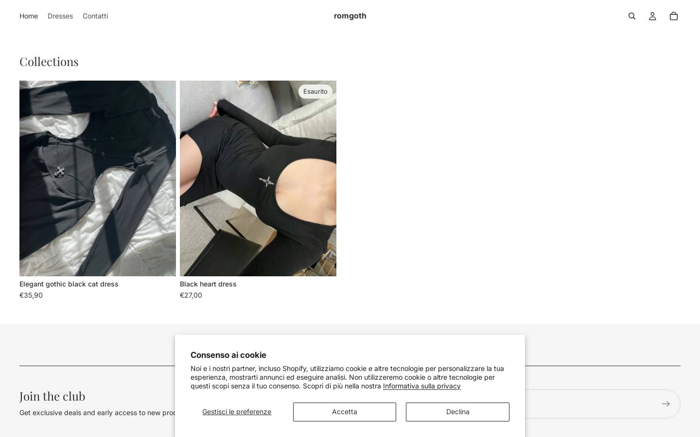 Romgoth homepage screenshot