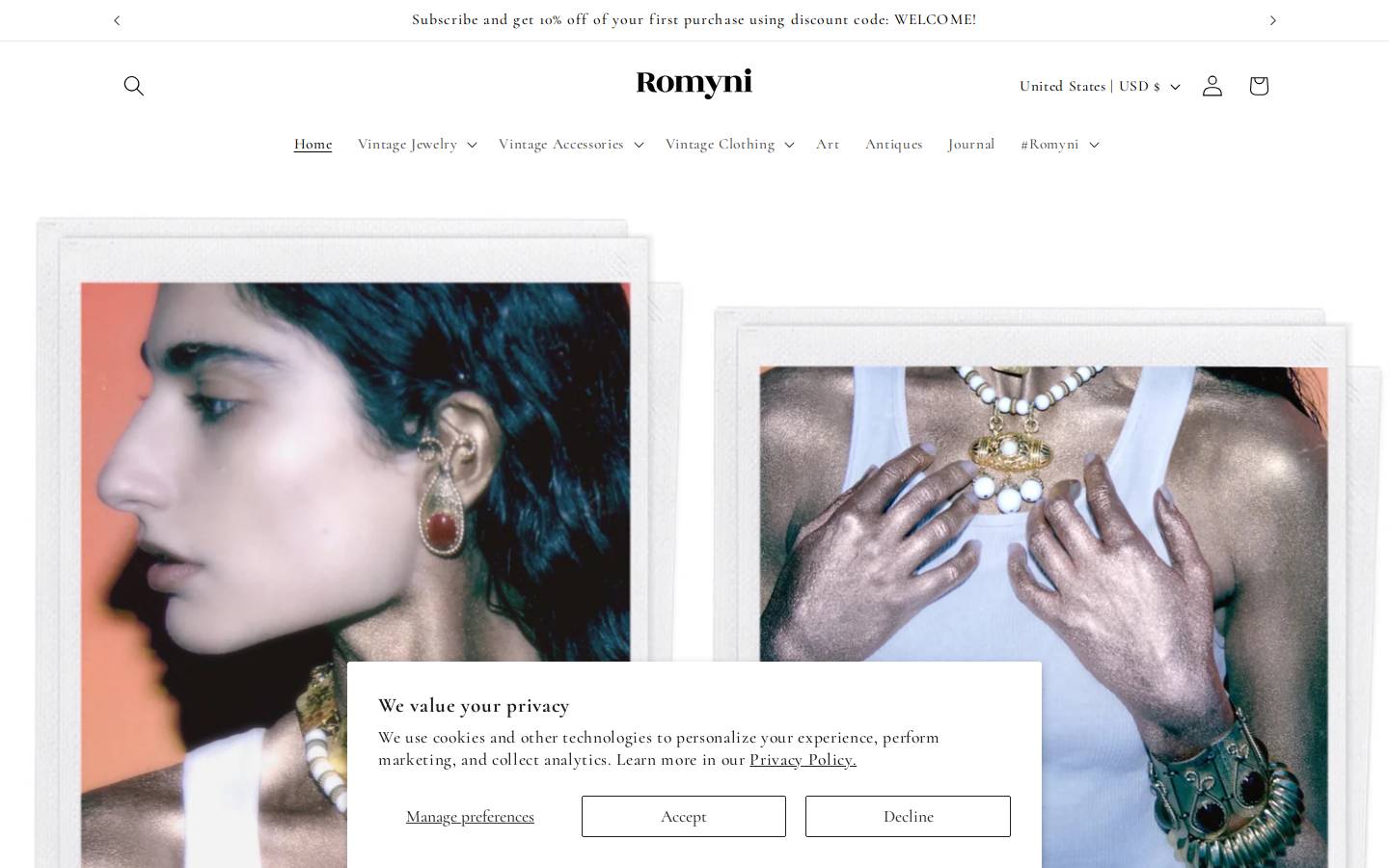 romyni.com homepage screenshot