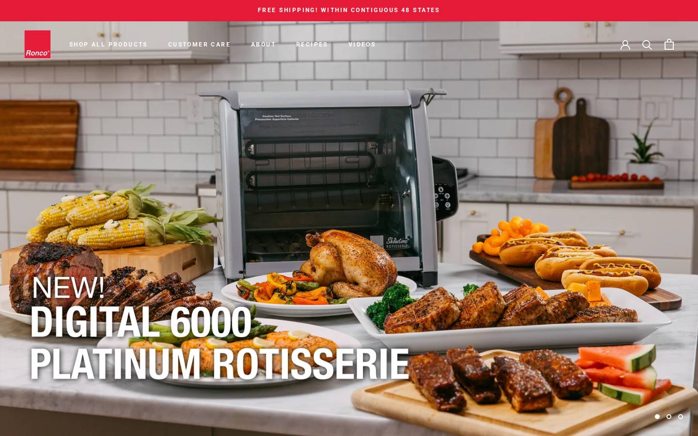 Ronco homepage screenshot