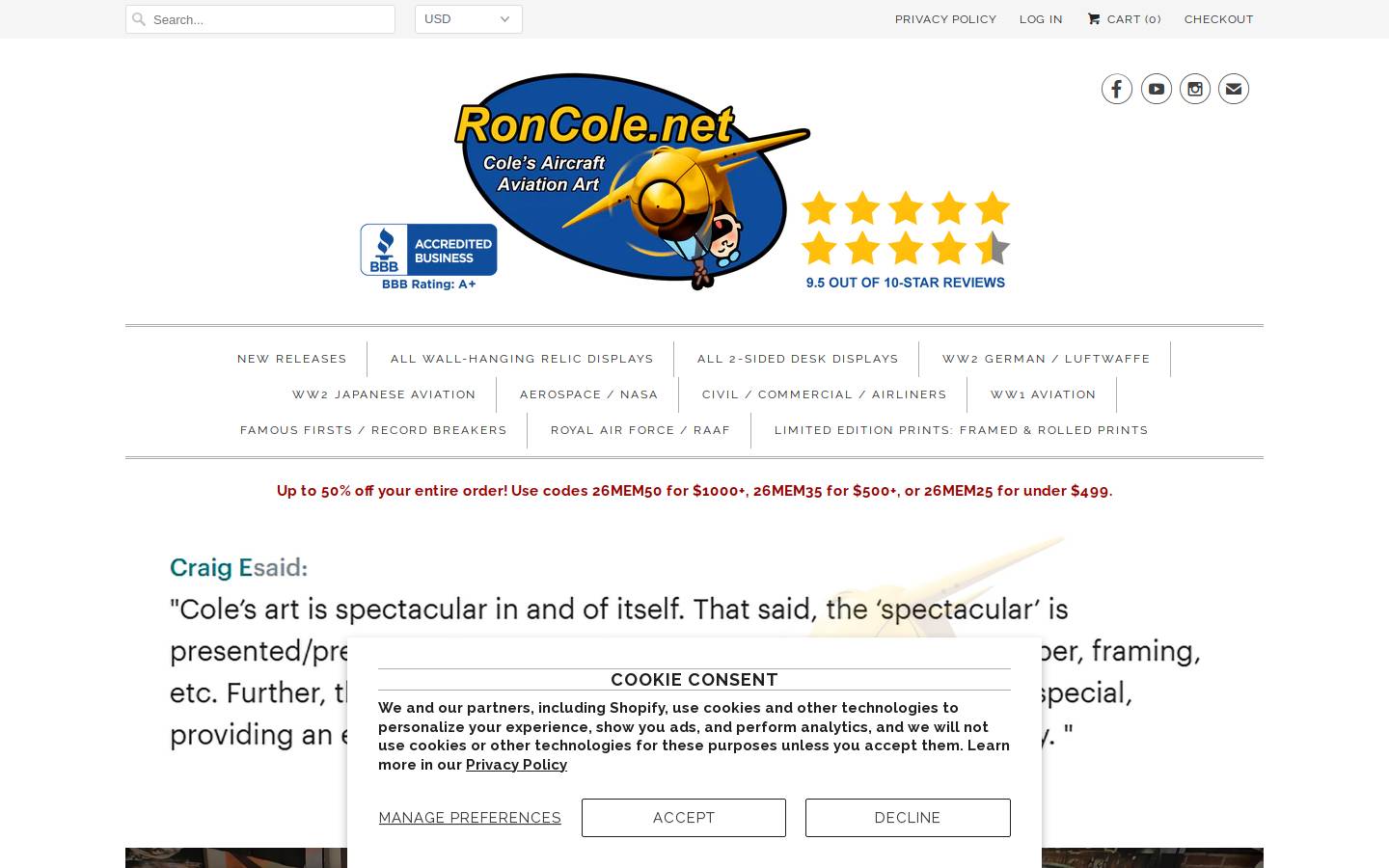 roncole.net homepage screenshot