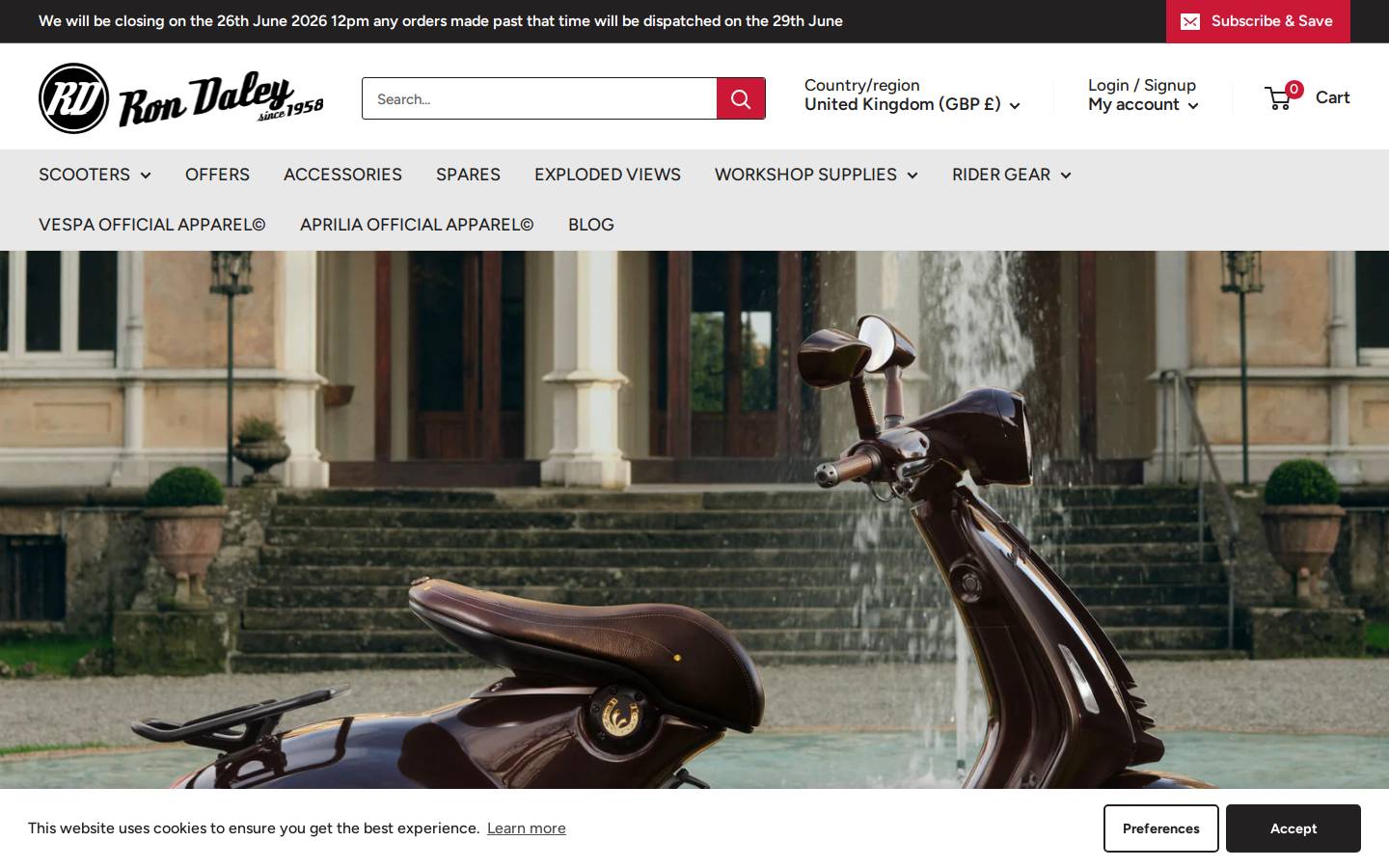 rondaleyscooters.co.uk homepage screenshot