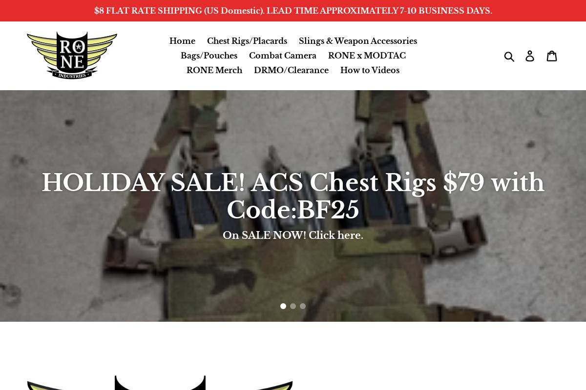 roneindustries.com homepage screenshot