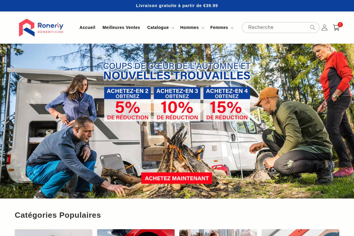 Roneriy homepage screenshot