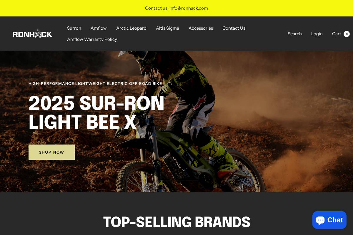 Ronhack homepage screenshot