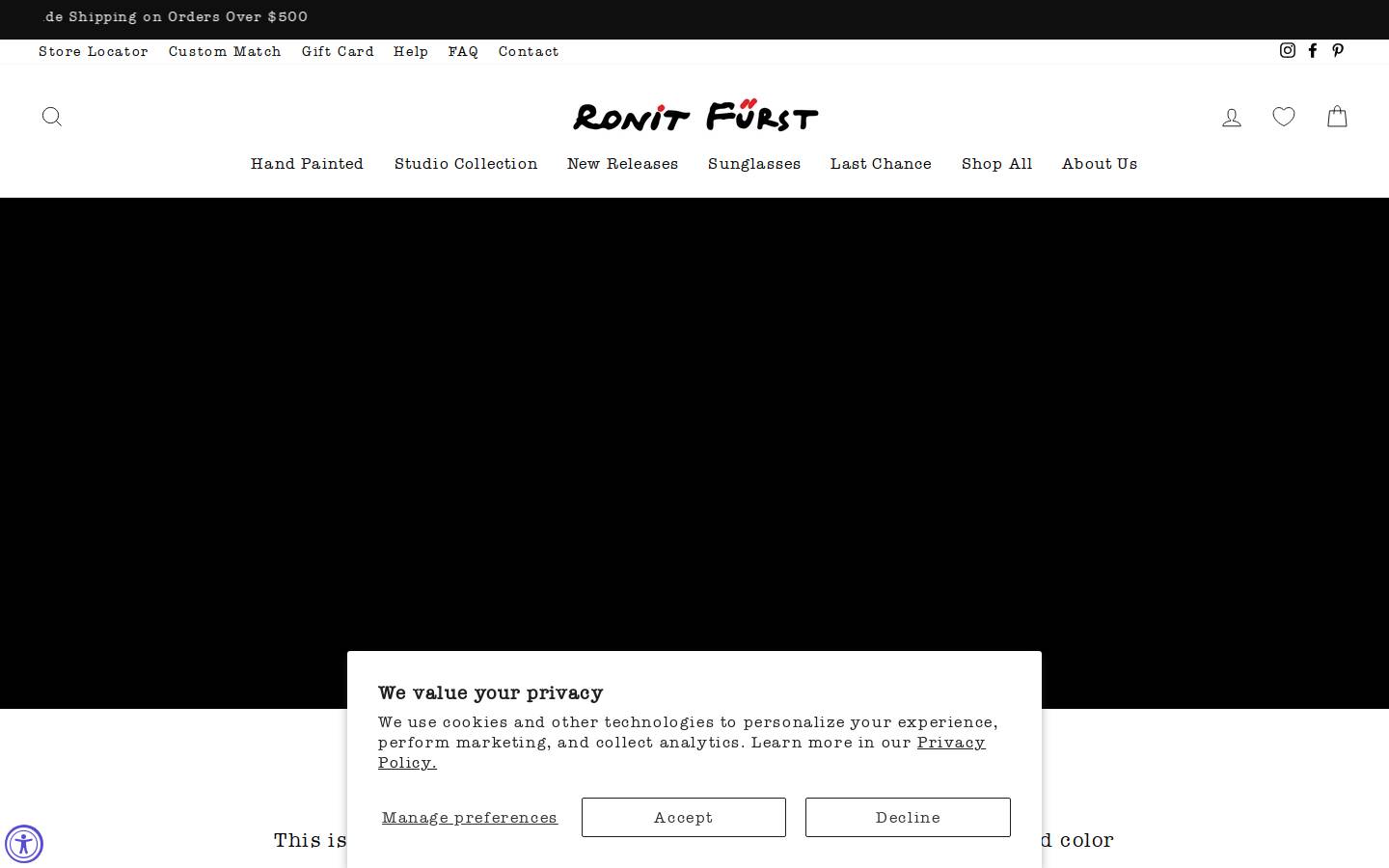 ronitfurst.com homepage screenshot