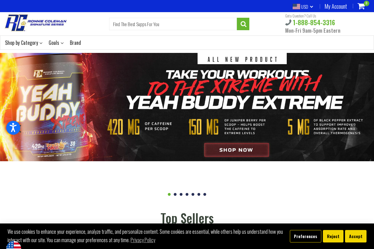 Ronnie Coleman homepage screenshot