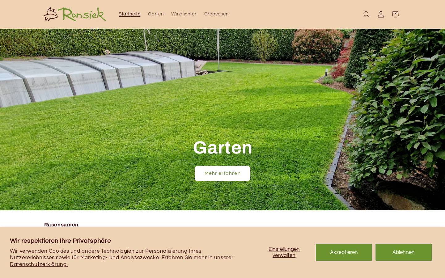 ronsiek.shop homepage screenshot