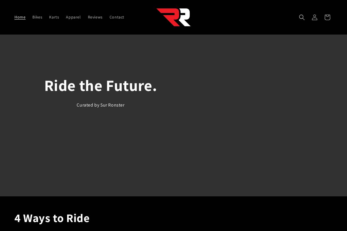 Ronsterrides homepage screenshot
