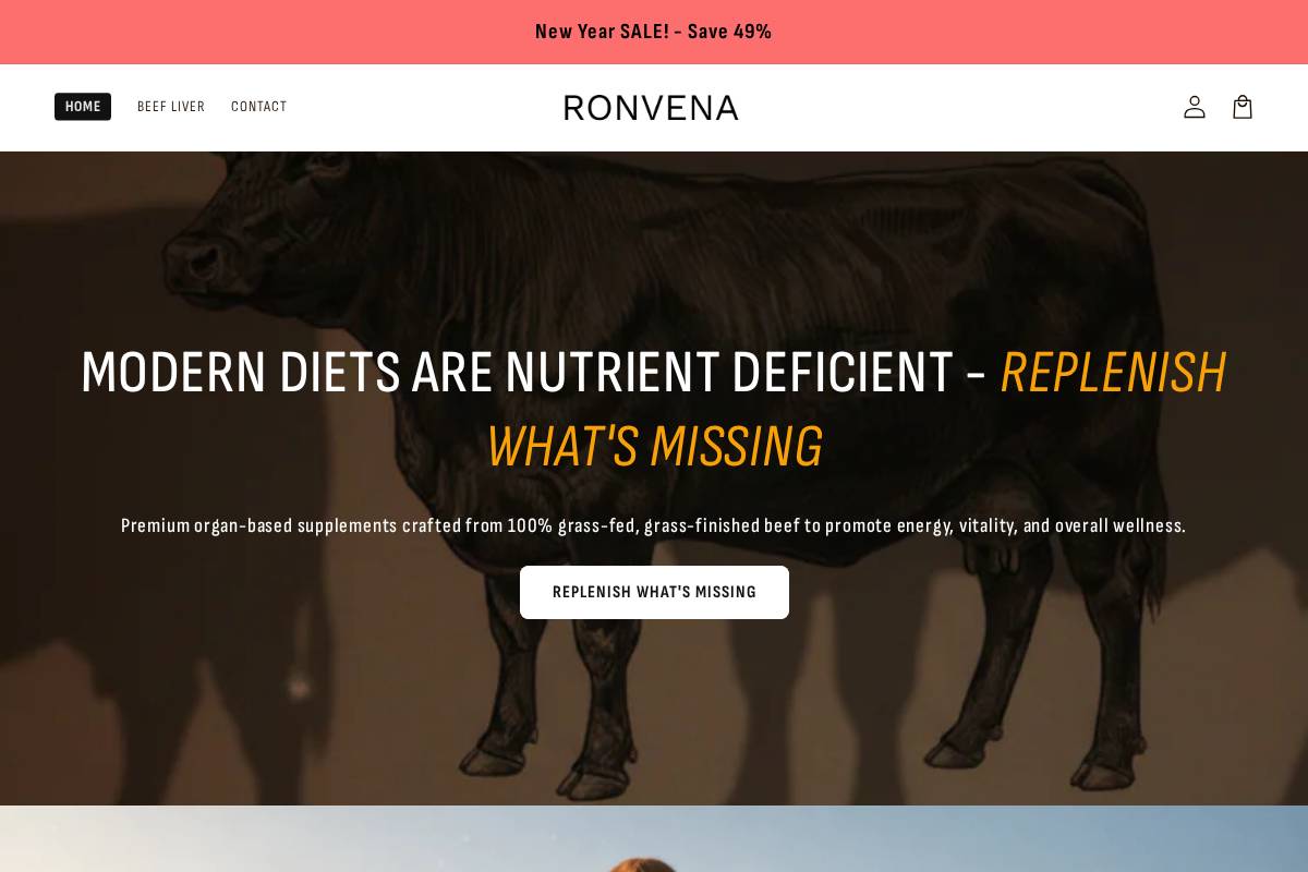 ronvena.com homepage screenshot