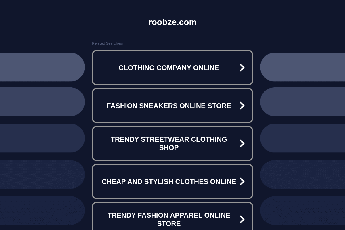 Roobze homepage screenshot