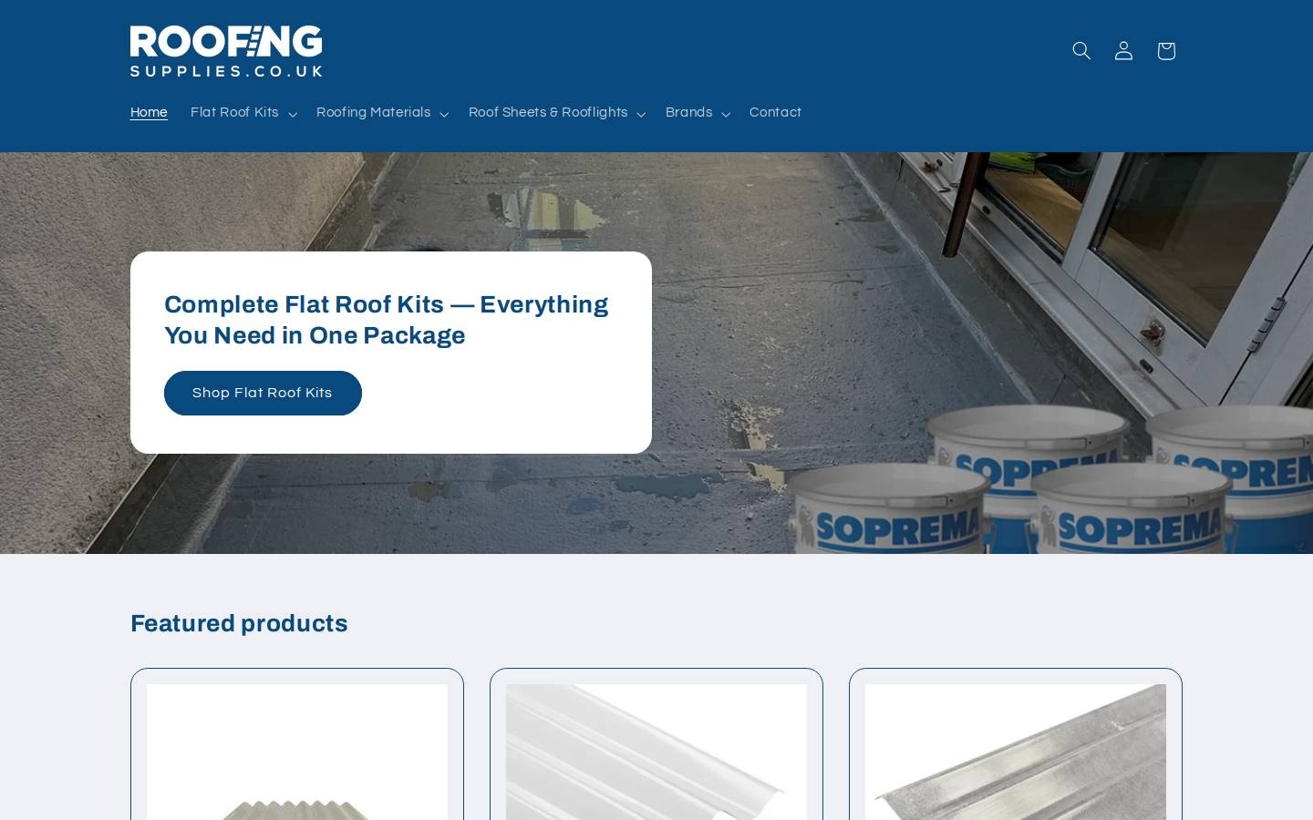 roofingsupplies.co.uk homepage screenshot