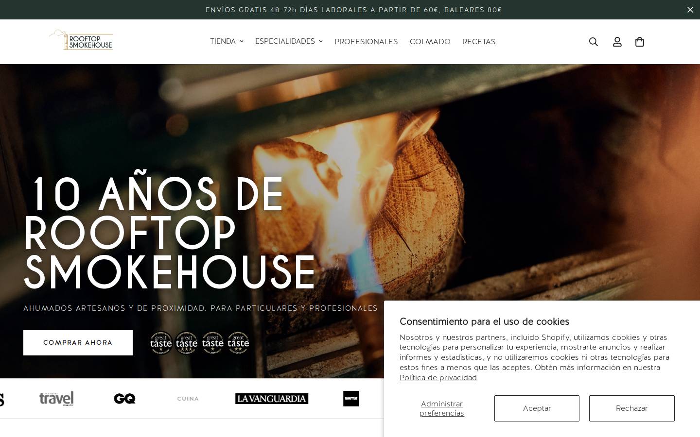 rooftopsmokehouse homepage screenshot